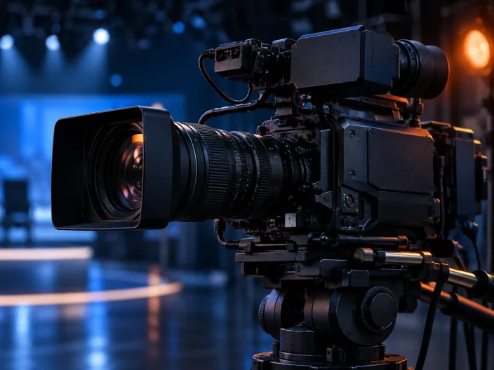 Camera representing video streaming and broadcast